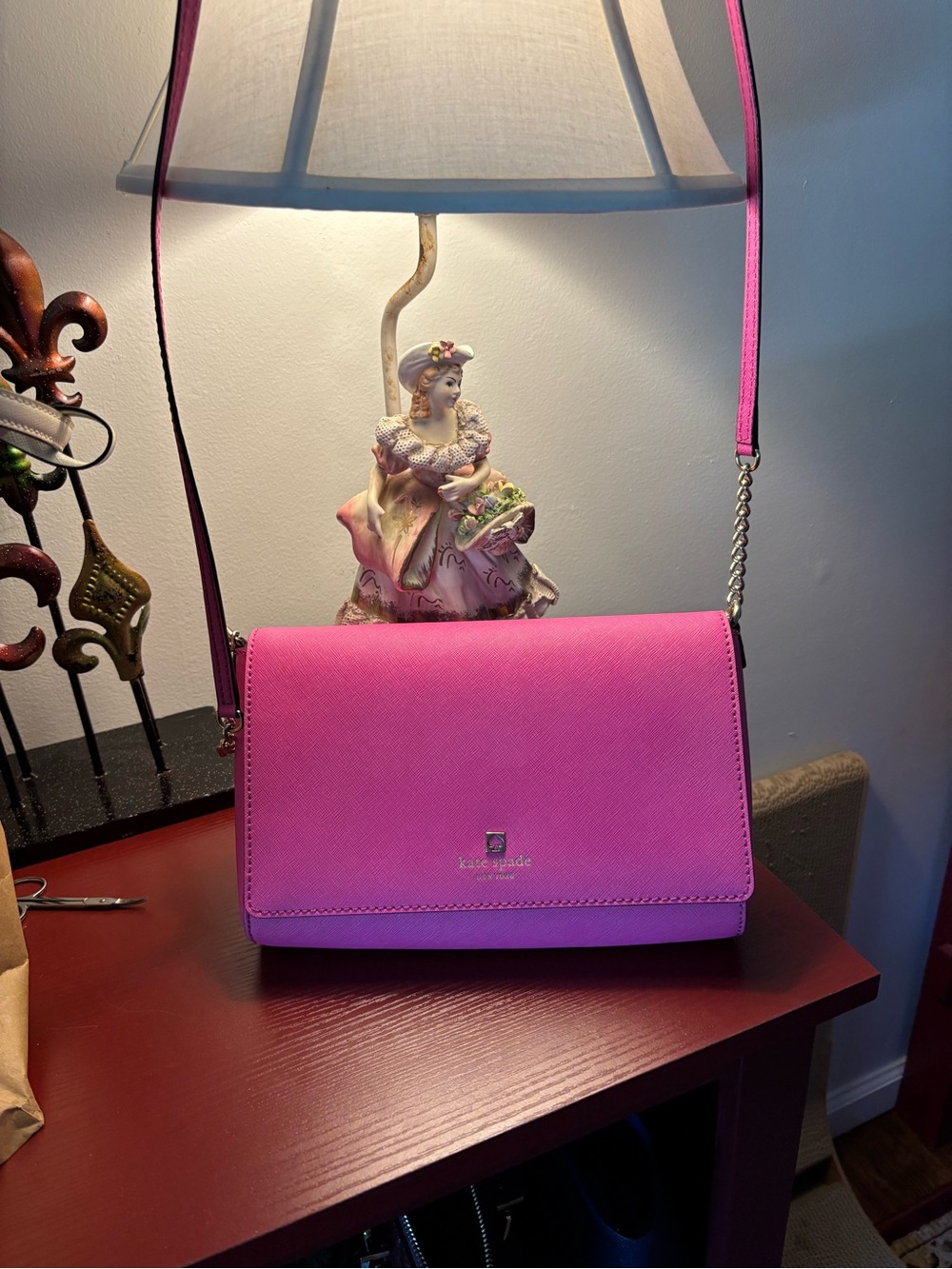 kate spade Hot Pink Saffiano Crossbody Bag